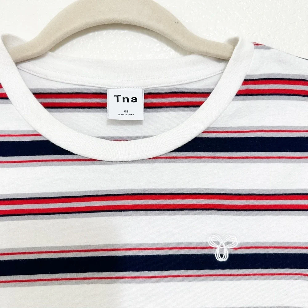 Aritzia TNA Mainland Short Sleeve Striped T-Shirt Size XS - Picture 4 of 7